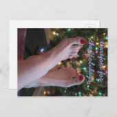 Barefoot für die Holidays Postkarte (Vorne/Hinten)