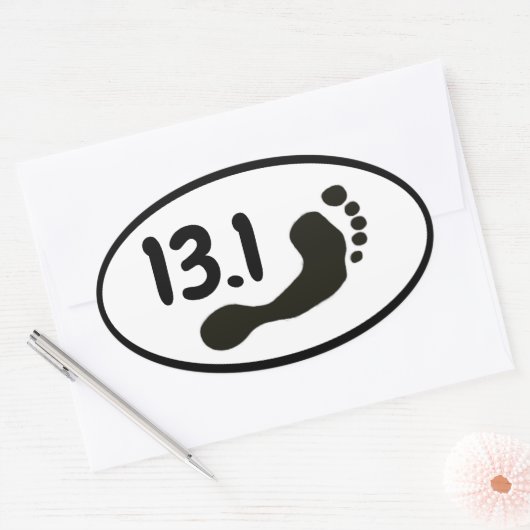 Barefoot Half Marathon Sticker (Umschlag)