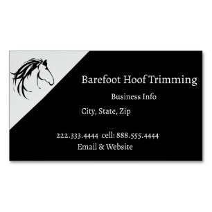 Barefoot Hoof Trimming Classic Horse Logo Business Magnetische Visitenkarte