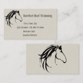 Barefoot Hoof Trimming Classic Horse Logo Visitenkarte (Vorne/Hinten)