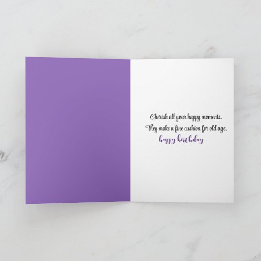 Barefoot in Wildblumen zum Geburtstag Karte (Innenseite)