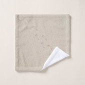 Barefoot Prints in Beach Sand Badhandtuch Set (Waschlappen)