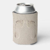 Barefoot Prints in Beach Sand Dosenkühler (Kanne Rückseite)