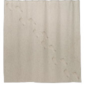 Barefoot Prints in Beach Sand Duschvorhang (Vorderseite)