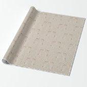 Barefoot Prints in Beach Sand Geschenkpapier (Ungerollt)