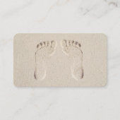 Barefoot Prints in Beach Sand Visitenkarte (Vorderseite)