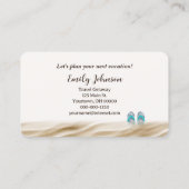 Barefoot Prints in Beach Sand Visitenkarte (Rückseite)