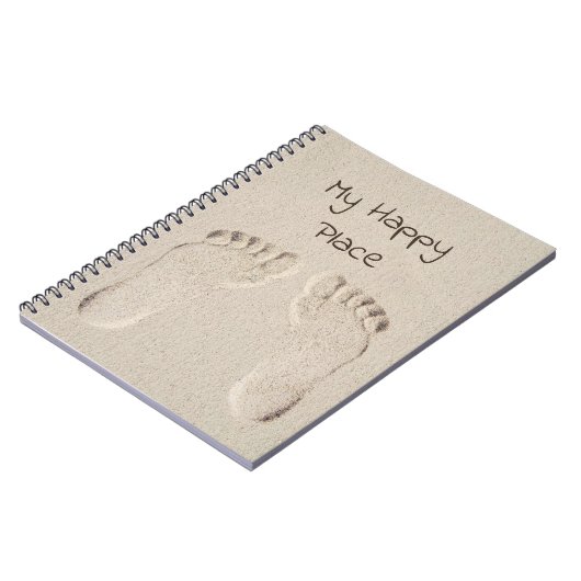 Barefoot Prints in Sand Notizblock (Linke Seite)