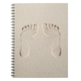 Barefoot Prints in Sand Notizblock