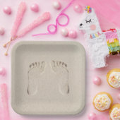 Barefoot Prints in Sand Pappteller (Party)