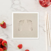 Barefoot Prints in Sand Serviette (Beispiel)