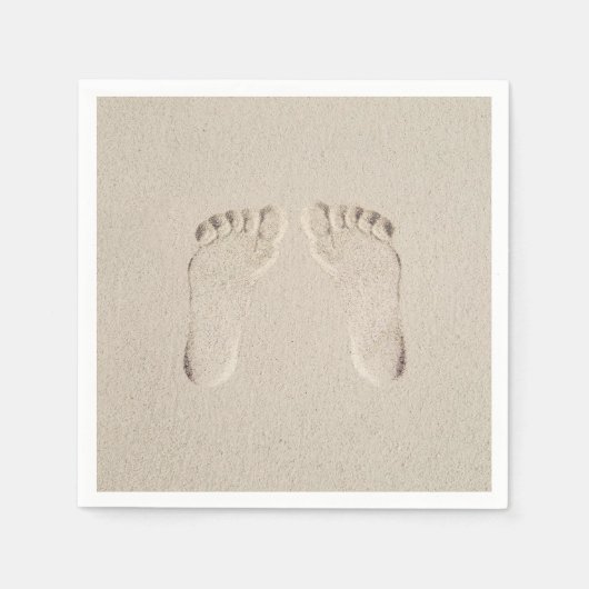 Barefoot Prints in Sand Serviette (Vorderseite)