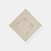 Barefoot Prints in Sand Serviette (Ecke)