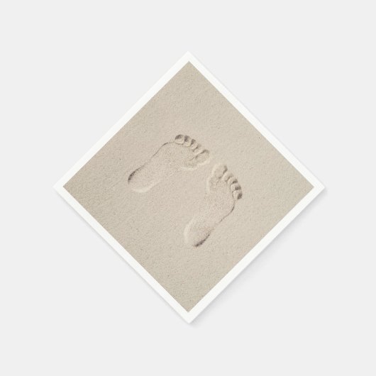 Barefoot Prints in Sand Serviette (Ecke)