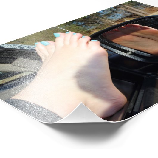 Barefoot Reflection Foto Print (Ecke)