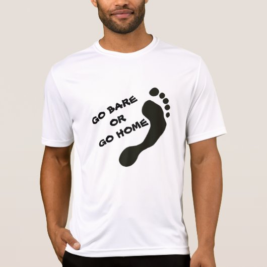 Barefoot Running Shirt - GO BARE oder GO ZUHAUSE (Vorderseite)