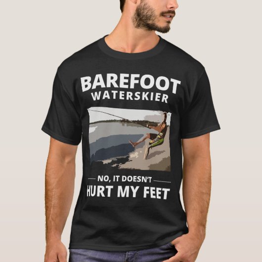 Barefoot Ski Wassersport Motorboot T-Shirt (Vorderseite)