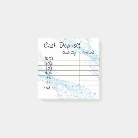 Bareinlage Post-it Klebezettel (Vorderseite)