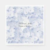 Barely Blue Hydrangea Wedding Paper Napkins Serviette (Vorderseite)