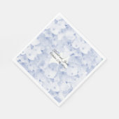 Barely Blue Hydrangea Wedding Paper Napkins Serviette (Ecke)