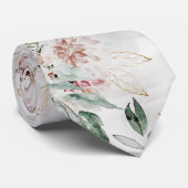 Barely Blush & White Greenerity Hochzeit Krawatte (Gerollt)