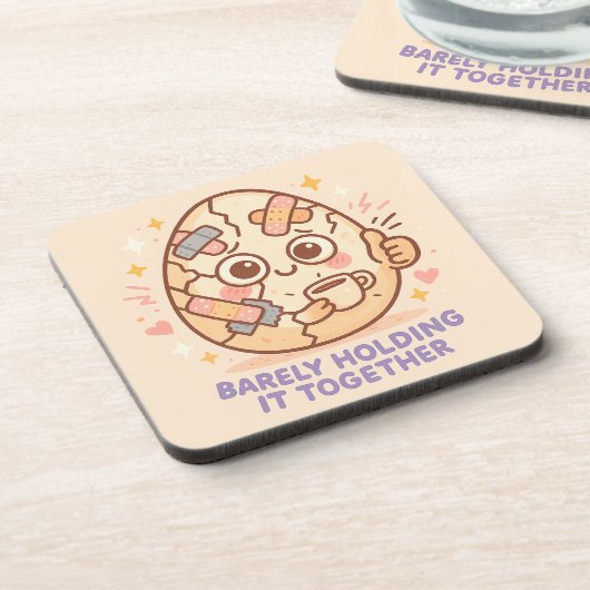 Barely Holding It Together Getränkeuntersetzer (Linke Seite)