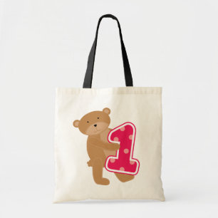 Bären 1. Geburtstag T - Shirt und Geschenke Tragetasche