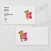 Bären 1. Geburtstag T - Shirt und Geschenke Visitenkarte (Vorne/Hinten)