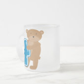 Bären 4. Geburtstag - Hemden und Geschenke Mattglastasse (Vorderseite Links)