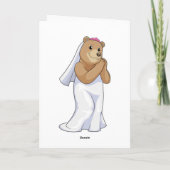 Bären als Brille mit Schleier Karte (Rückseite)