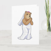 Bären als Brille mit Schleier Karte (Vorderseite)