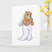 Bären als Brille mit Schleier Karte (Gelbe Blume)