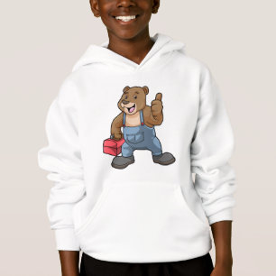 Bären als Handwerker mit Werkzeugkasten Hoodie