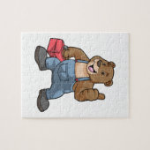 Bären als Handwerker mit Werkzeugkasten Puzzle (Horizontal)