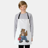 Bären als Handwerker mit Werkzeugkasten Schürze (Getragen)