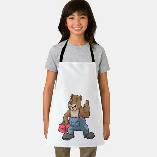 Bären als Handwerker mit Werkzeugkasten Schürze (Insitu)