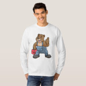 Bären als Handwerker mit Werkzeugkasten T-Shirt (Vorne ganz)