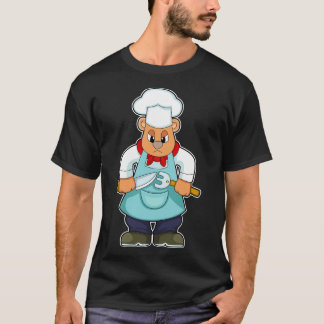 Bären als Koch mit Knife Fork T-Shirt