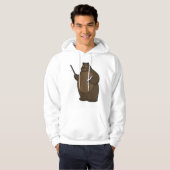 Bären als Lehrer mit Buch & Pointer Hoodie (Vorne ganz)