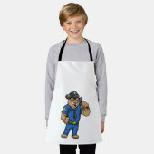 Bären als Polizeibeamter mit Baton Schürze (Getragen)