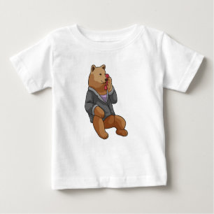 Bären als Sekretär mit Telefon Baby T-shirt
