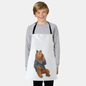 Bären als Sekretär mit Telefon Schürze (Getragen)