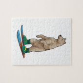 Bären als Skifahrer mit Ski Puzzle (Horizontal)