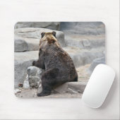 Bären auf einem Felsen Mousepad (Mit Mouse)