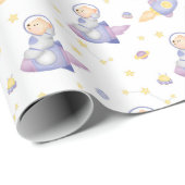 Bären aus dem Weltraumumschlagpapier Geschenkpapier (Rolleneckpunkt)