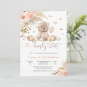 Bären-Baby-Party-Einladung Einladung (Stehend Vorderseite)