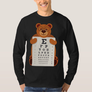 Bären Babybär hält Augenuntersuchungsdiagramm Küns T-Shirt