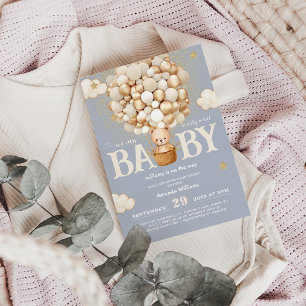 Bären Ballons warten kaum Baby-Party für Jungen Einladung