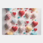 Bären-Balloons-Herz Geschenkpapier Set (Vorderseite)