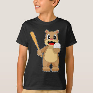 Bären Baseball Baseballschläger T-Shirt